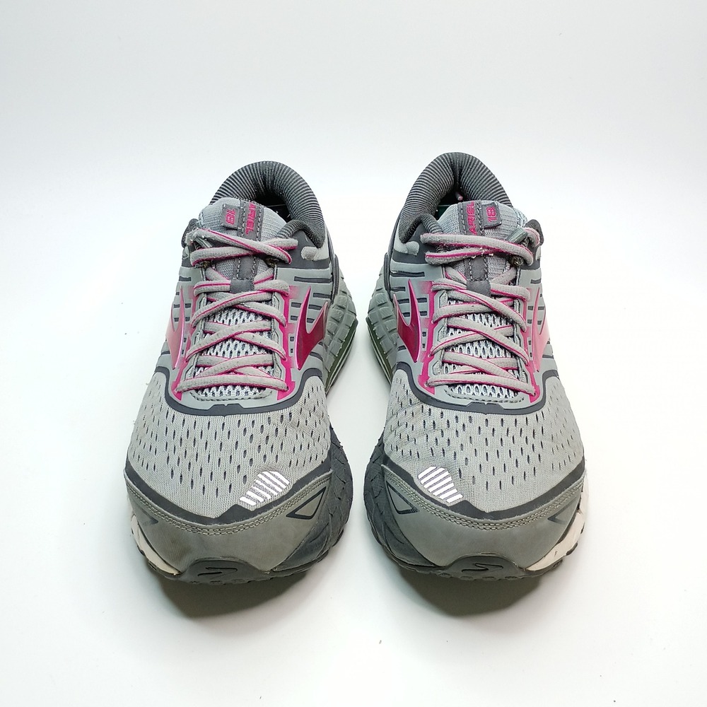 Brooks Ariel 18 Womens Running Shoes Grey Pink 1202711D091 Wide D Size 10 - Picture 2 of 10